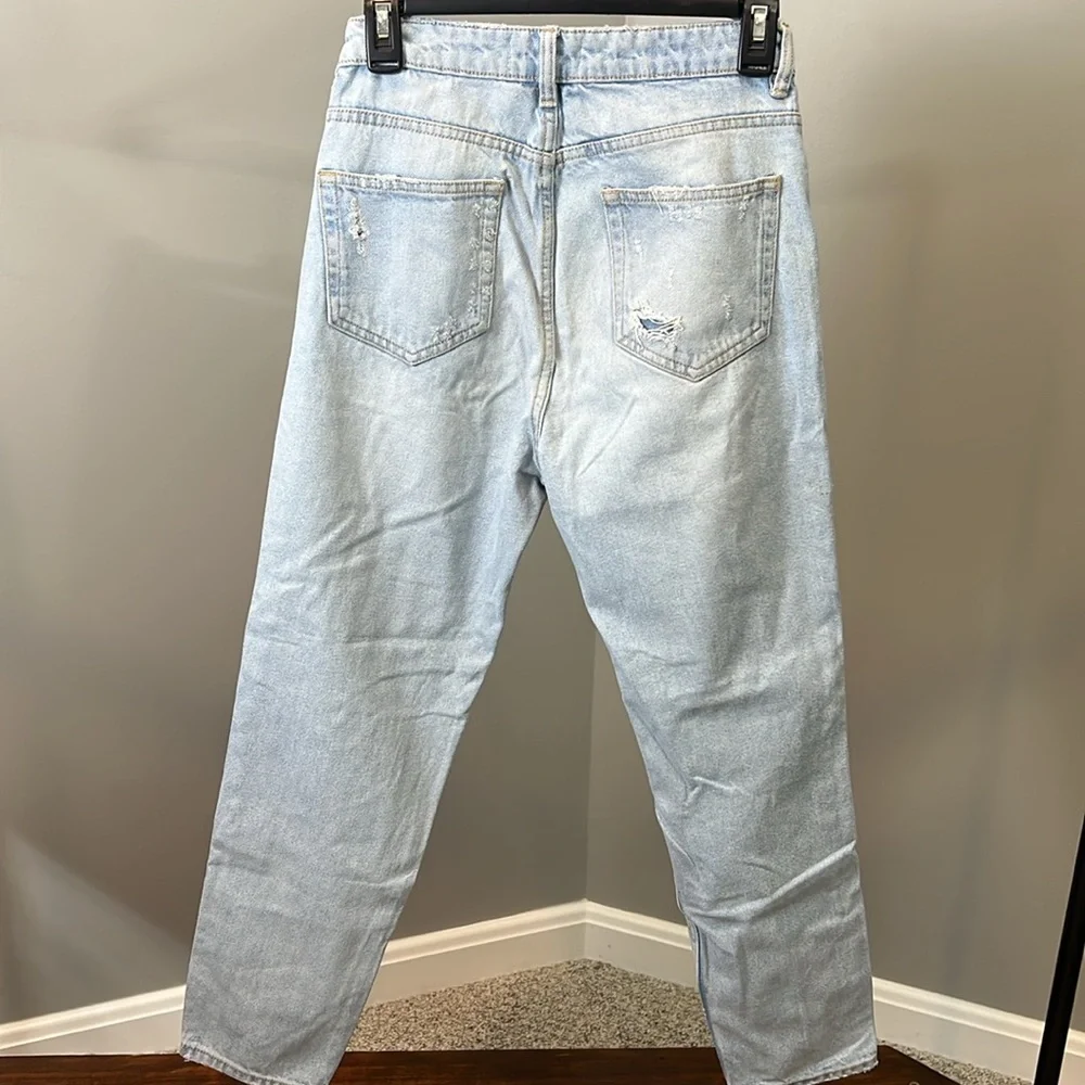 Light Blue Zara Ripped Jeans - Picture 5 of 5